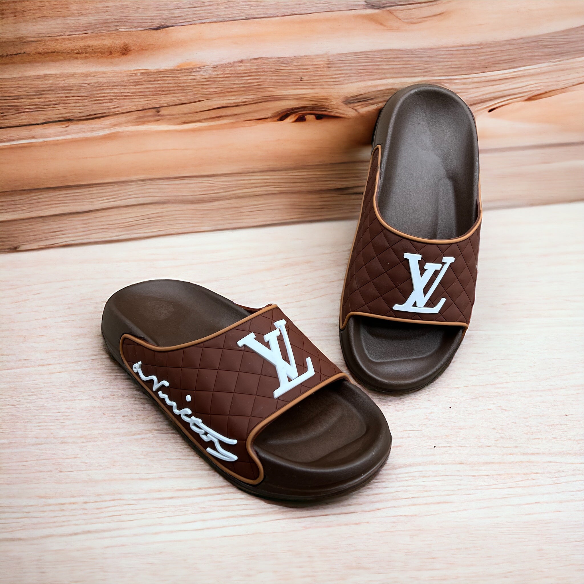 Medicated Brown L-V Soft Sole Slides LSS-3302