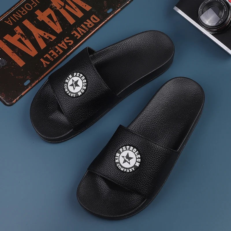 Men New Star Black Slides SB-5600