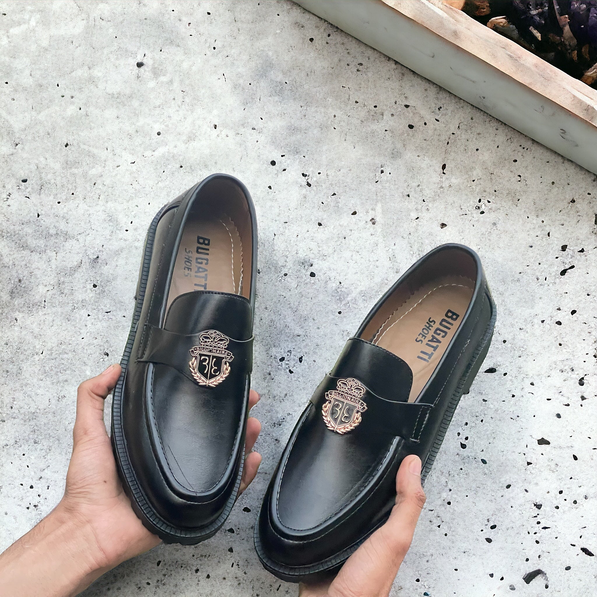 Black Billionaire Patent Loafers BL-655