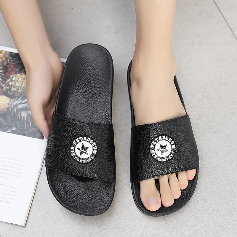 Men New Star Black Slides SB-5600