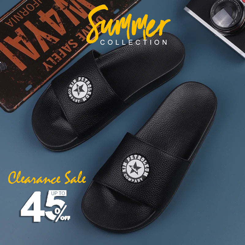 Men New Star Black Slides SB-5600