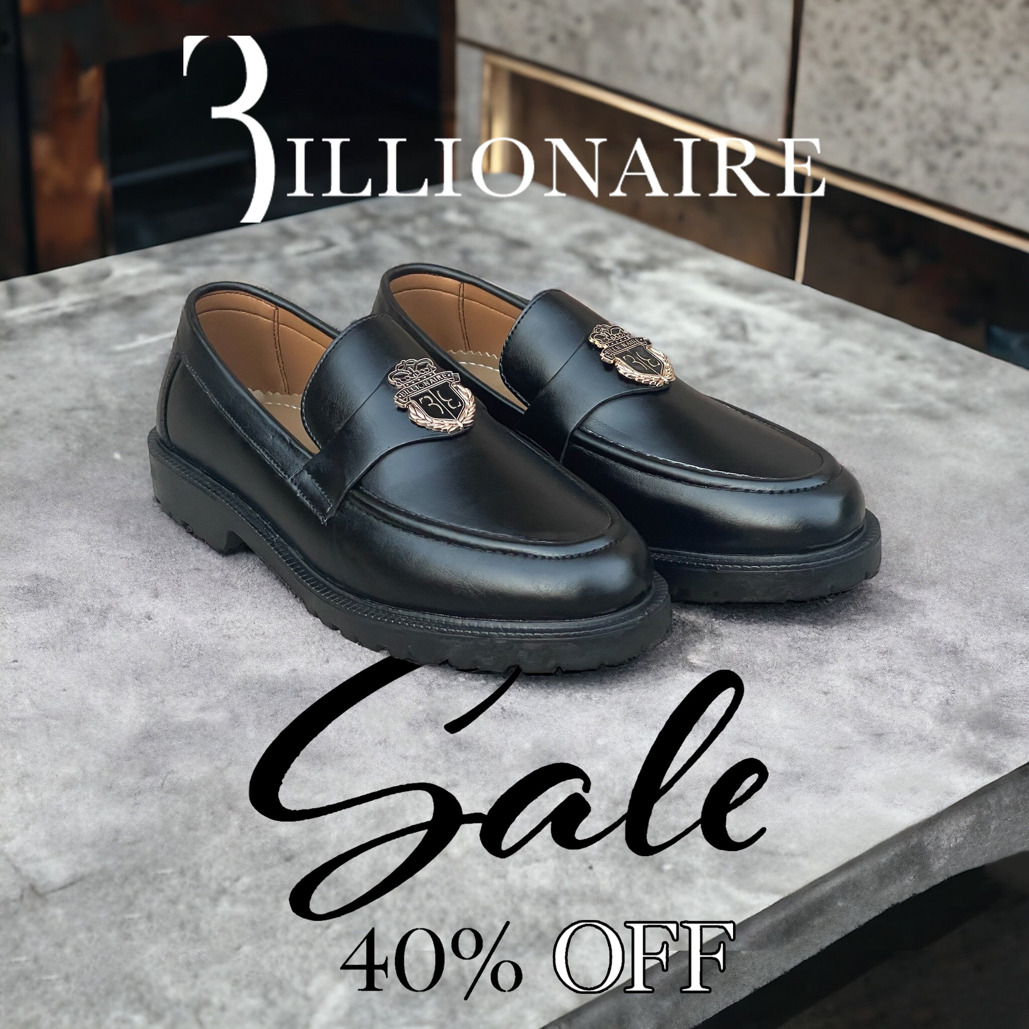 Black Billionaire Patent Loafers BL-655