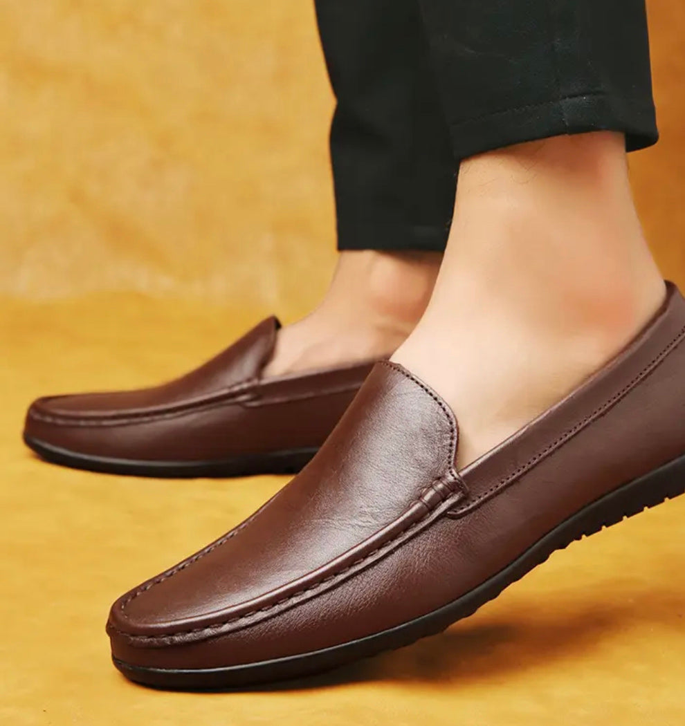 NEW GRACE REPUBLIC MEN LOAFER BROWN  ( SS-80 )