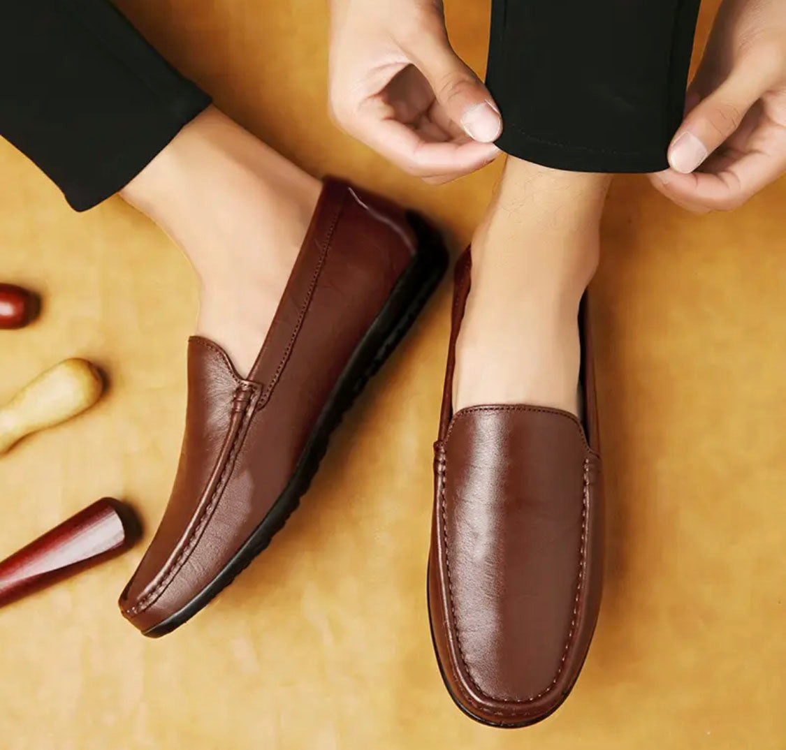 NEW GRACE REPUBLIC MEN LOAFER BROWN  ( SS-80 )